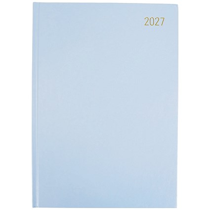 5 Star Desk Diary 2 Page Per Day A4 Soft Blue 2027