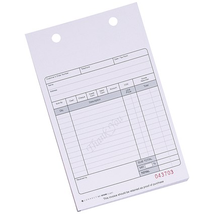 Q-Connect Scribe Compatible 2-Part Register Receipt Form, Pack of 100