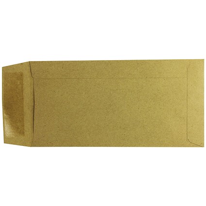 Q-Connect DL Pocket Envelopes, Gummed, 70gsm, Manilla, Pack of 1000