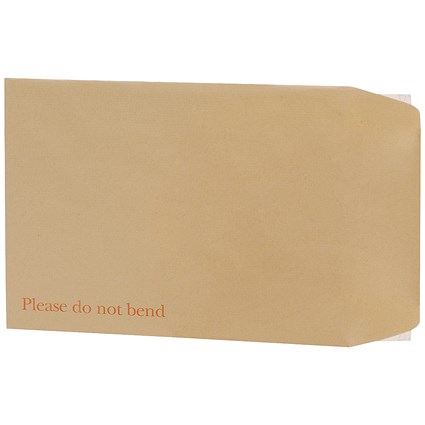 Q-Connect Board Back Envelopes, 238x163mm, 115gsm, Peel and Seal, Manilla, Pack of 125