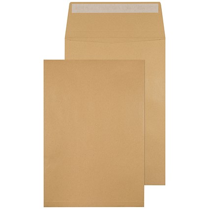 Q-Connect Envelope Gusset 324x229x25mm Peel and Seal 120gsm Manilla (Pack of 100)