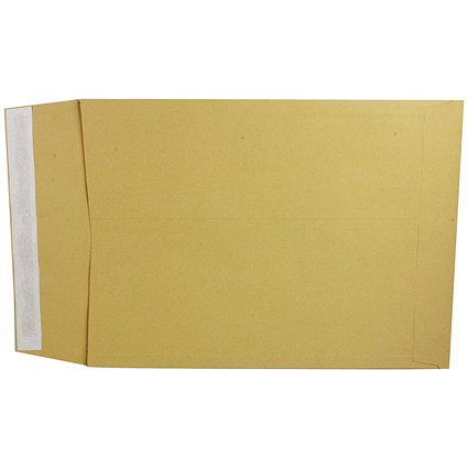 Q-Connect Envelope Gusset 381x254x25mm Peel and Seal 120gsm Manilla (Pack of 100)