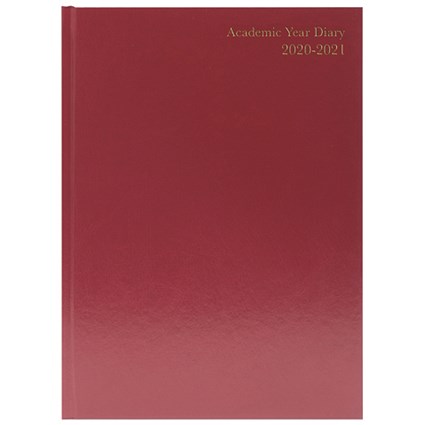 Academic Diary Week to View A4 Burgundy 2020-21 KF3A4ABG21