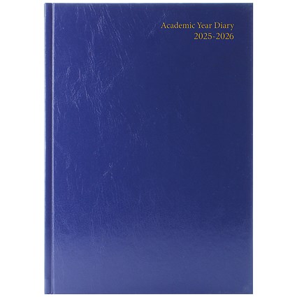 5 Star A4 Academic Diary, Week To View, Blue, 2025-2026