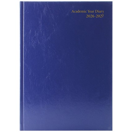 5 Star Academic Diary Week To View A4 Blue 2026-2027