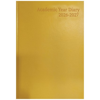 5 Star Academic Diary Week To View A4 Yellow 2026-2027
