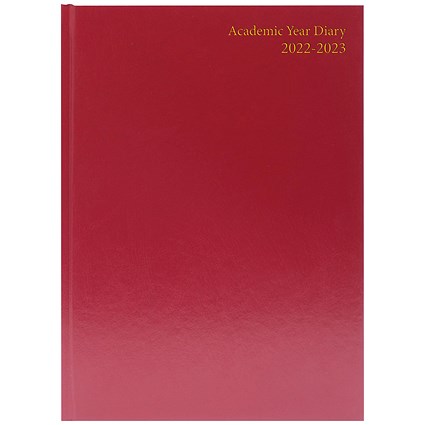 Academic Diary Week To View A5 Burgundy 2022-2023