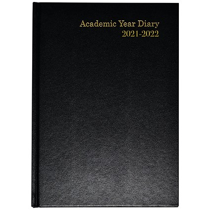 Academic Diary Week To View A5 Black 2021-2022