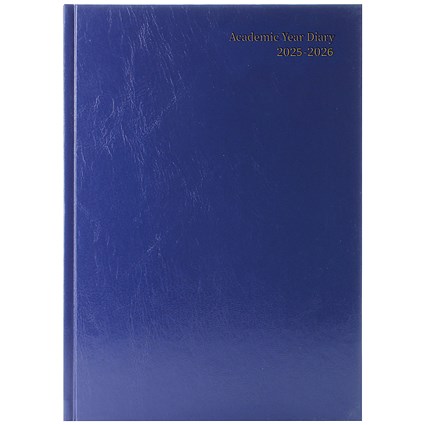 5 Star A5 Academic Diary, Week To View, Blue, 2025-2026