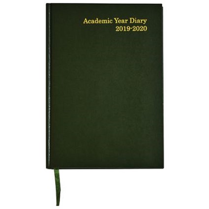 2019-2020 Academic A5 Diary, Week to View, Green