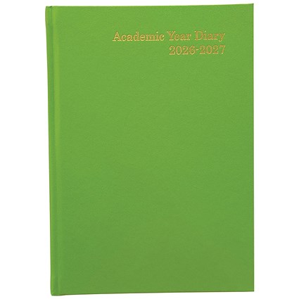 Academic Diary Week To View A5 Lime Green 2026-2027