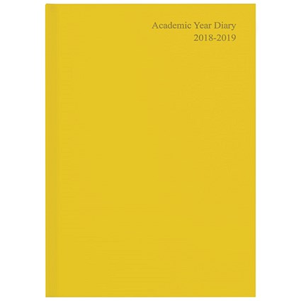 2019-2020 Academic A5 Diary, Week to View, Yellow