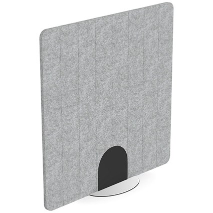 Serrion PET Freestanding V-Groove Acoustic Screen 1200x1200mm Grey