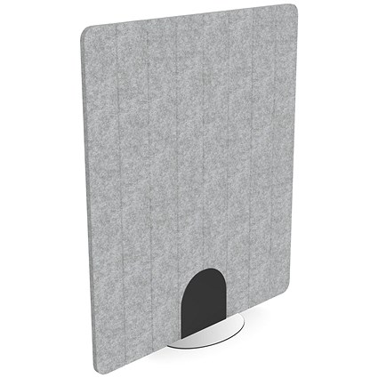 Serrion PET Freestanding V-Groove Acoustic Screen 1200x1400mm Grey