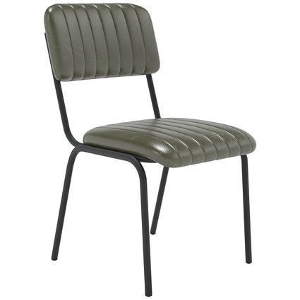 Tovi Side Chair Green with Black Frame