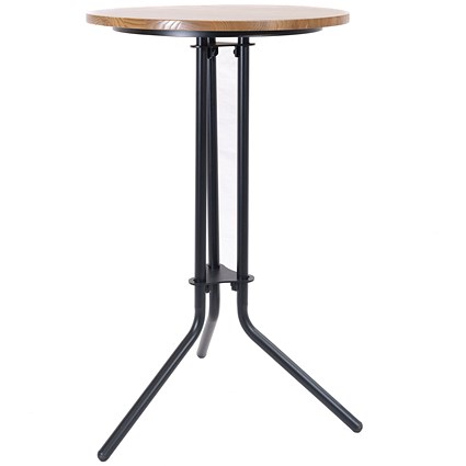 Trine Wooden Top High Table 700x700x1110mm