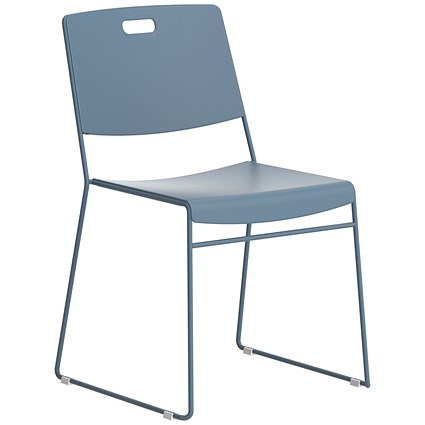 Titan Arc High Density Stacker Chair 520x545x805mm Steel Blue