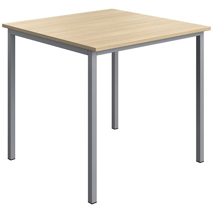 Serrion Multipurpose Rectangular Table, 800x800mm, Oak