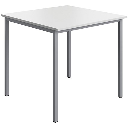 Serrion Multipurpose Rectangular Table, 800x800mm, White