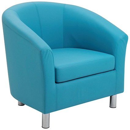 Jemini Polyurethane Tub Armchair, Sky Blue