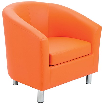 Jemini Polyurethane Tub Armchair, Orange