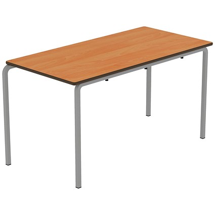 Titan Crush Bent Frame Table 1200x600x640mm Beech/Grey