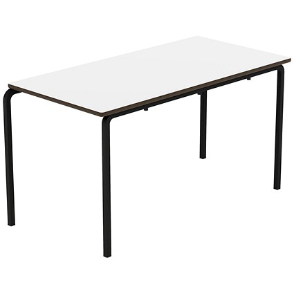 Titan Crush Bent Frame Table 1200x600x640mm White/Black