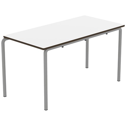 Titan Crush Bent Frame Table 1200x600x640mm White/Grey