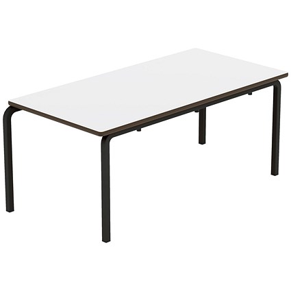 Titan Crush Bent Frame Table 1100x550x460mm White/Black