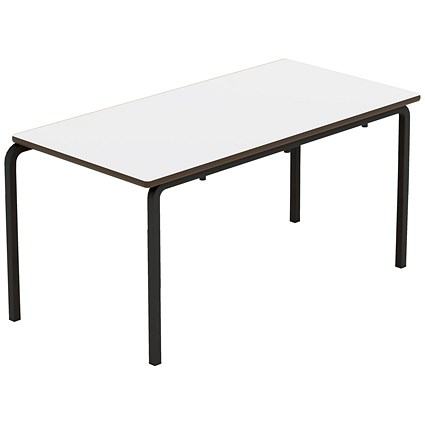 Titan Crush Bent Frame Table 1100x550x530mm White/Black