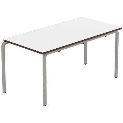 Titan Crush Bent Frame Table 1100x550x530mm White/Grey