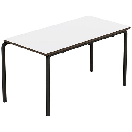 Titan Crush Bent Frame Table 1100x550x590mm White/Black