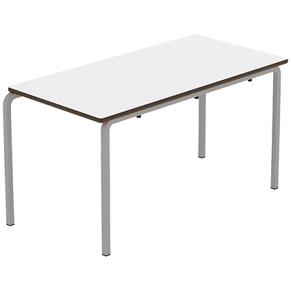 Titan Crush Bent Frame Table 1100x550x590mm White/Grey