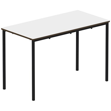 Titan Fully Welded Frame Table 1100x550x590mm White/Black