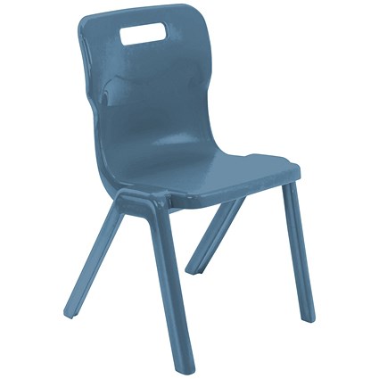 Titan One Piece Retold Chair Size 5 470x500x770mm Steel Blue