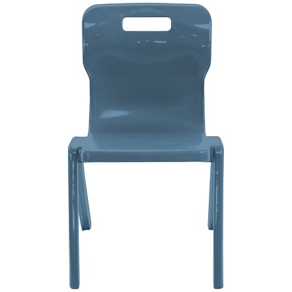 Titan One Piece Classroom Chair Size 5 470x500x770mm Steel Blue