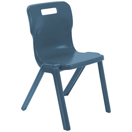 Titan One Piece Classroom Chair Size 6 470x530x805mm Steel Blue