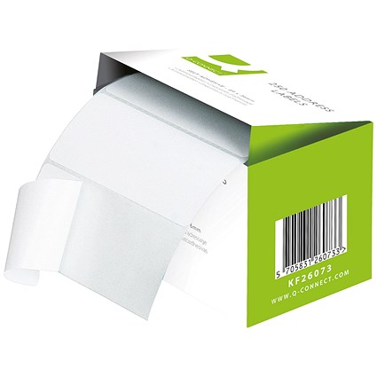 Q-Connect Label Roll, 102x49mm, White, 180 Labels Q-Connect Label Roll, 102x49mm, White, 180 Labels