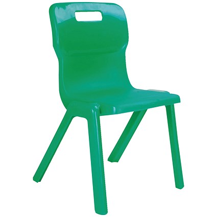 Titan One Piece Classroom Chair, 480x486x799mm, Green