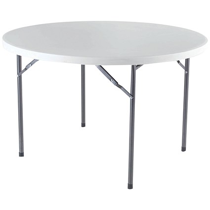 Jemini Round Folding Table, 1200mm Diameter, White