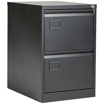 Jemini Foolscap Filing Cabinet, 2 Drawer, Black Jemini Foolscap Filing Cabinet, 2 Drawer, Black