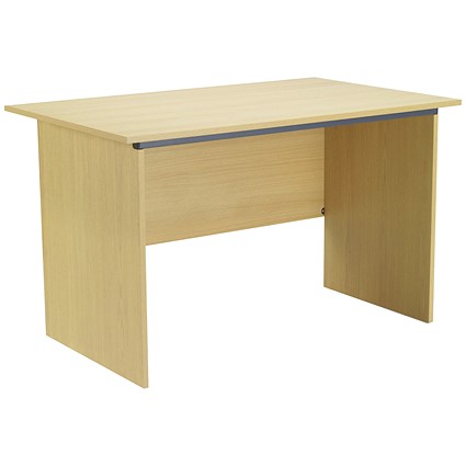 Jemini Intro Panel End Desk, 1000mm Wide, Oak