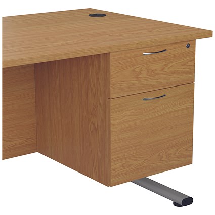 Jemini 2 Drawer Fixed Pedestal, 675mm Deep, Oak Jemini 2 Drawer Fixed Pedestal, 675mm Deep, Oak