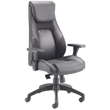 Avior Veloce Leather Look and Mesh Chair (Seat height can be adjusted)