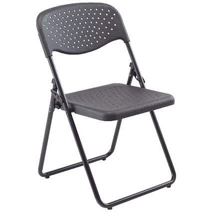 Jemini Folding Chair, Black, Pack of 4
