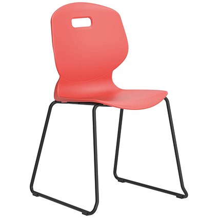 Titan Arc Skid Base Chair, Size 6, Coral