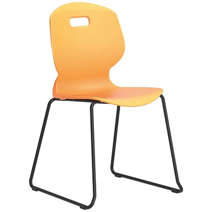 Titan Arc Skid Base Chair, Size 6, Marigold