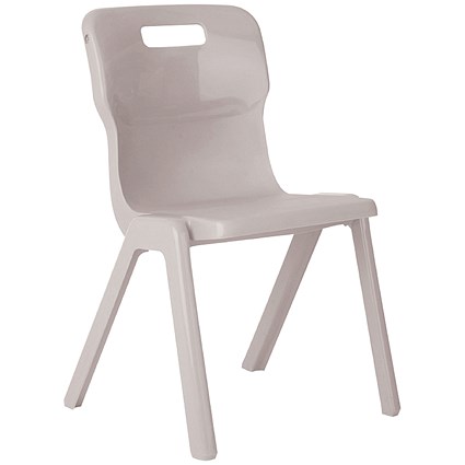 Titan One Piece School Chair, Size 6, Grey