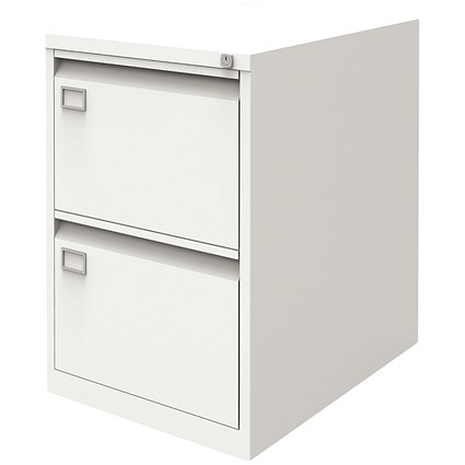 Jemini Foolscap Filing Cabinet, 2 Drawer, White Jemini Foolscap Filing Cabinet, 2 Drawer, White