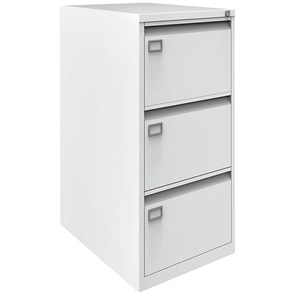 Jemini Foolscap Filing Cabinet, 3 Drawer, White Jemini Foolscap Filing Cabinet, 3 Drawer, White
